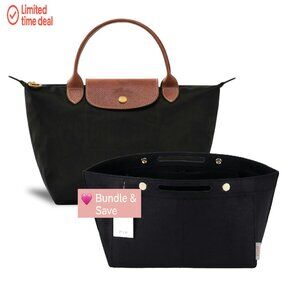 Purse Organizer Insert for Tote Bags, 12 Pockets, Lightweight Felt Fabric